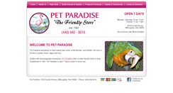 Desktop Screenshot of petparadiseohio.com