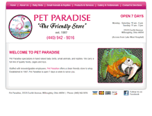 Tablet Screenshot of petparadiseohio.com